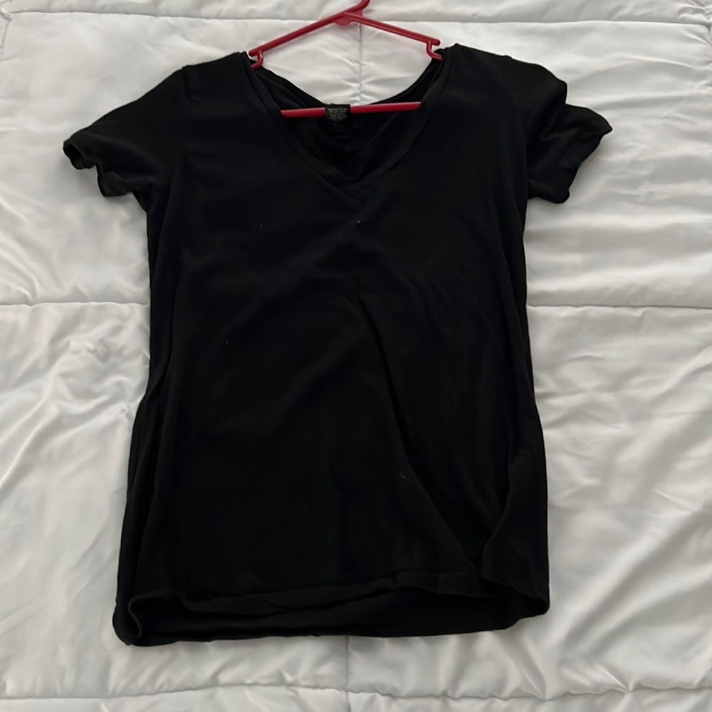Wet Seal small black T shirt with v neck.